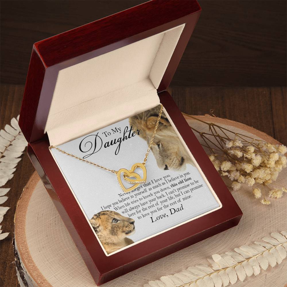 This Old Lion Will Always Have Your Back.Limited Stock Interlocking Hearts Necklace