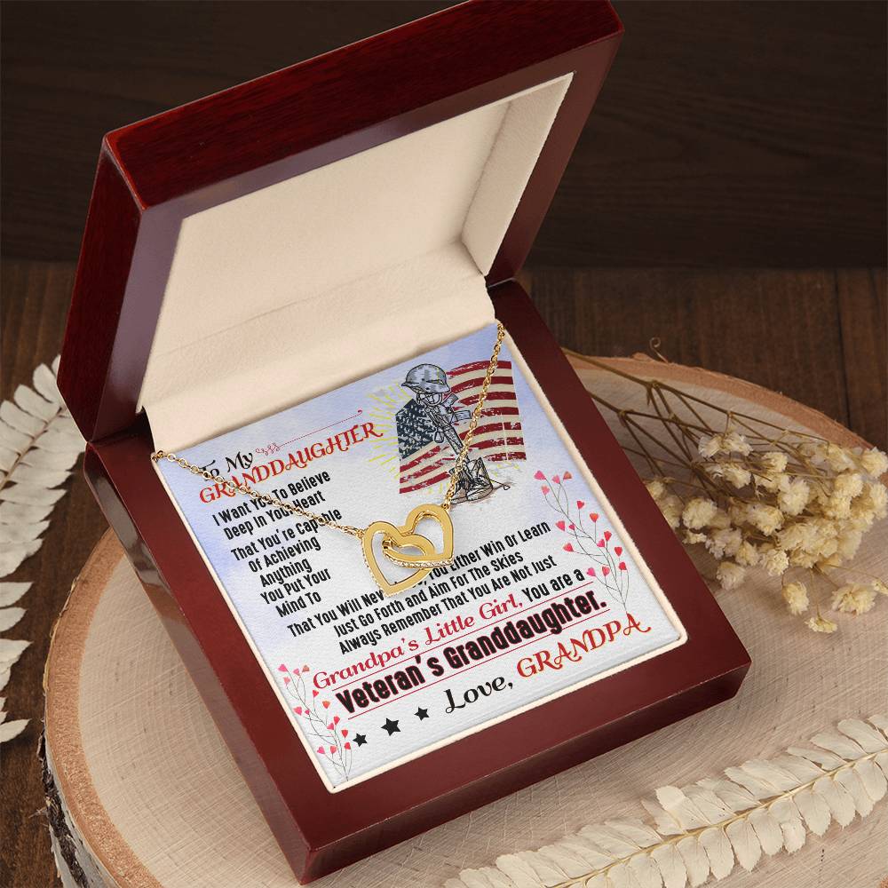 Veteran'S Granddaughter - Interlocking Heart Necklace Interlocking Hearts Necklace