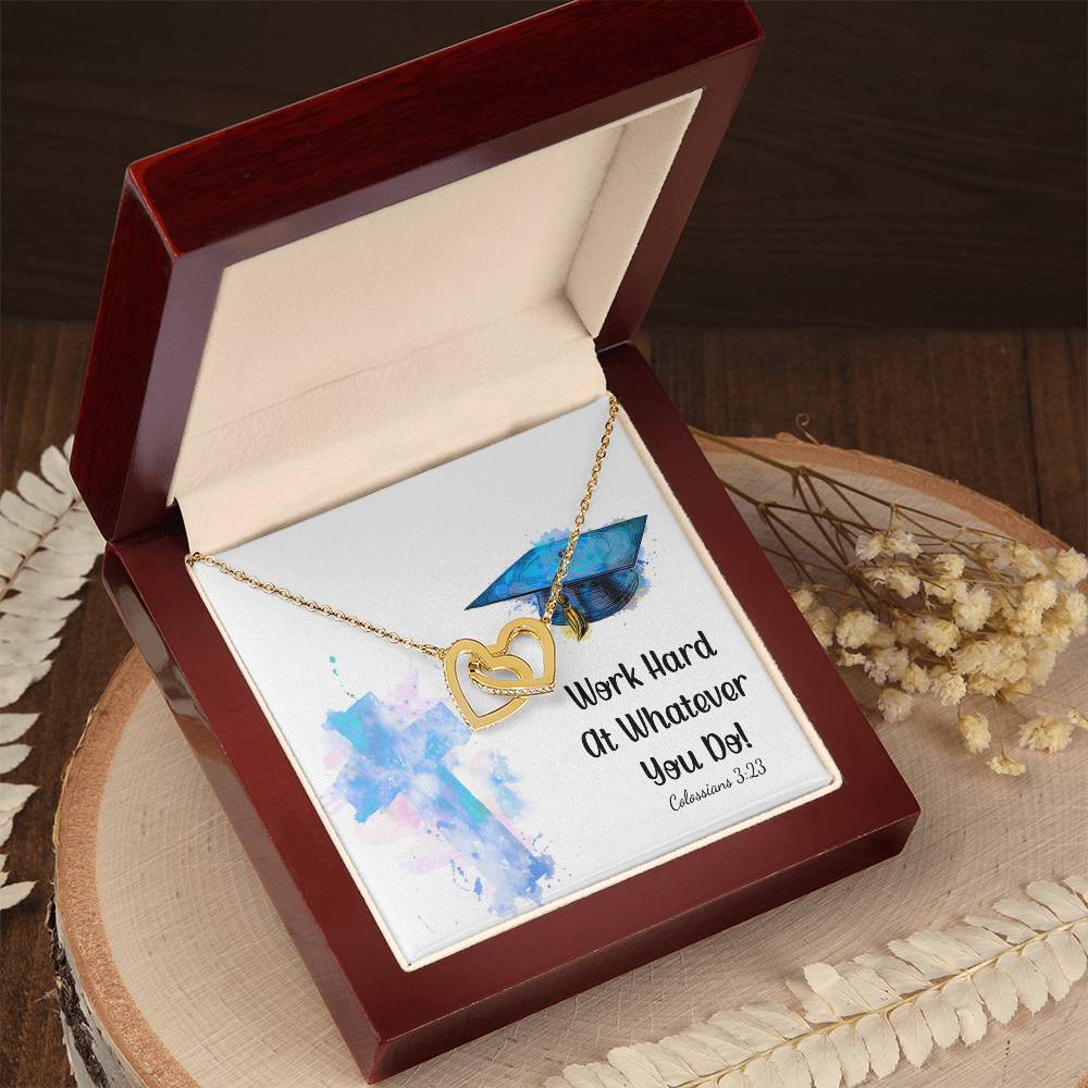 Interlocked Heart Neckless - Graduation Day Interlocking Hearts Necklace