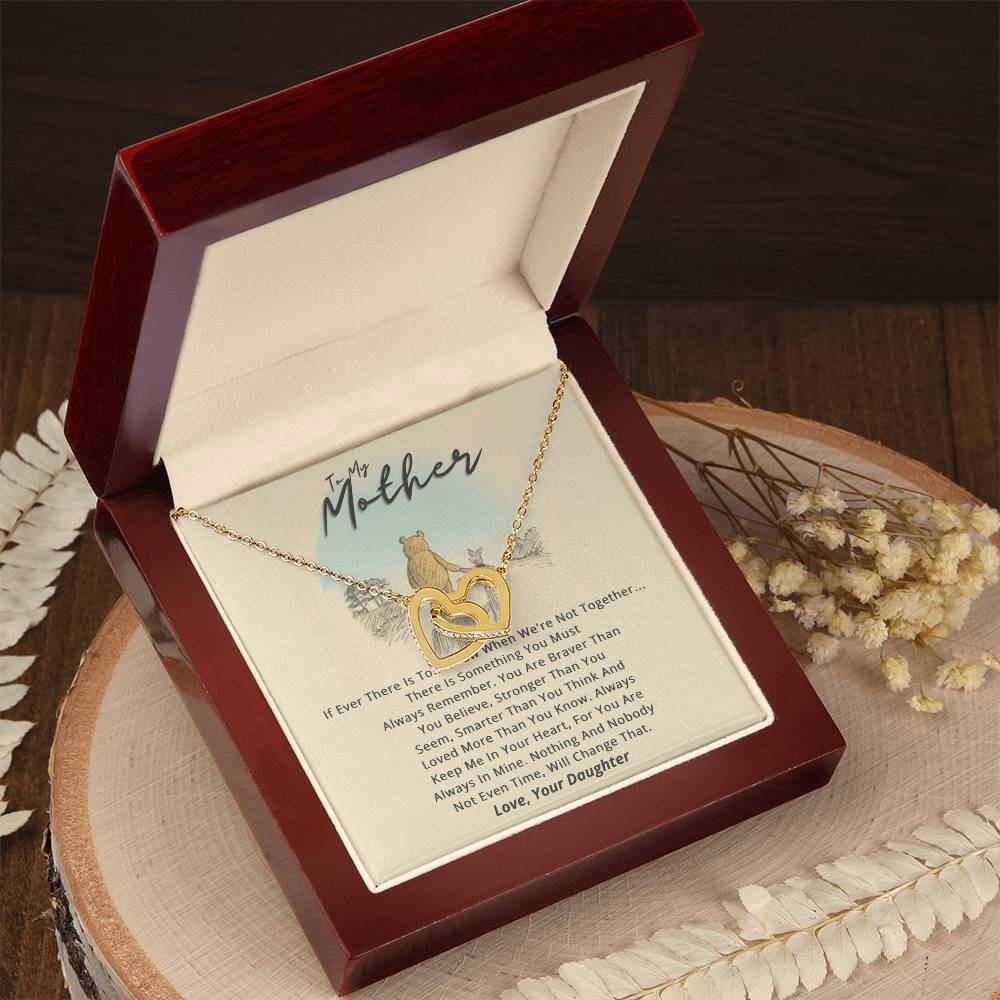 To My Mother Necklace If Ever There Is Tomorrow Pooh Bear Piglet Interlocking Hearts Necklace