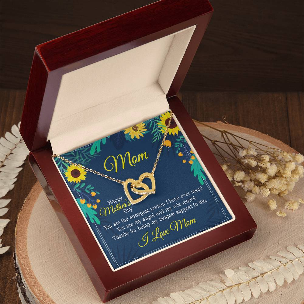 Happy Mother'S Day Interlocking Hearts Necklace