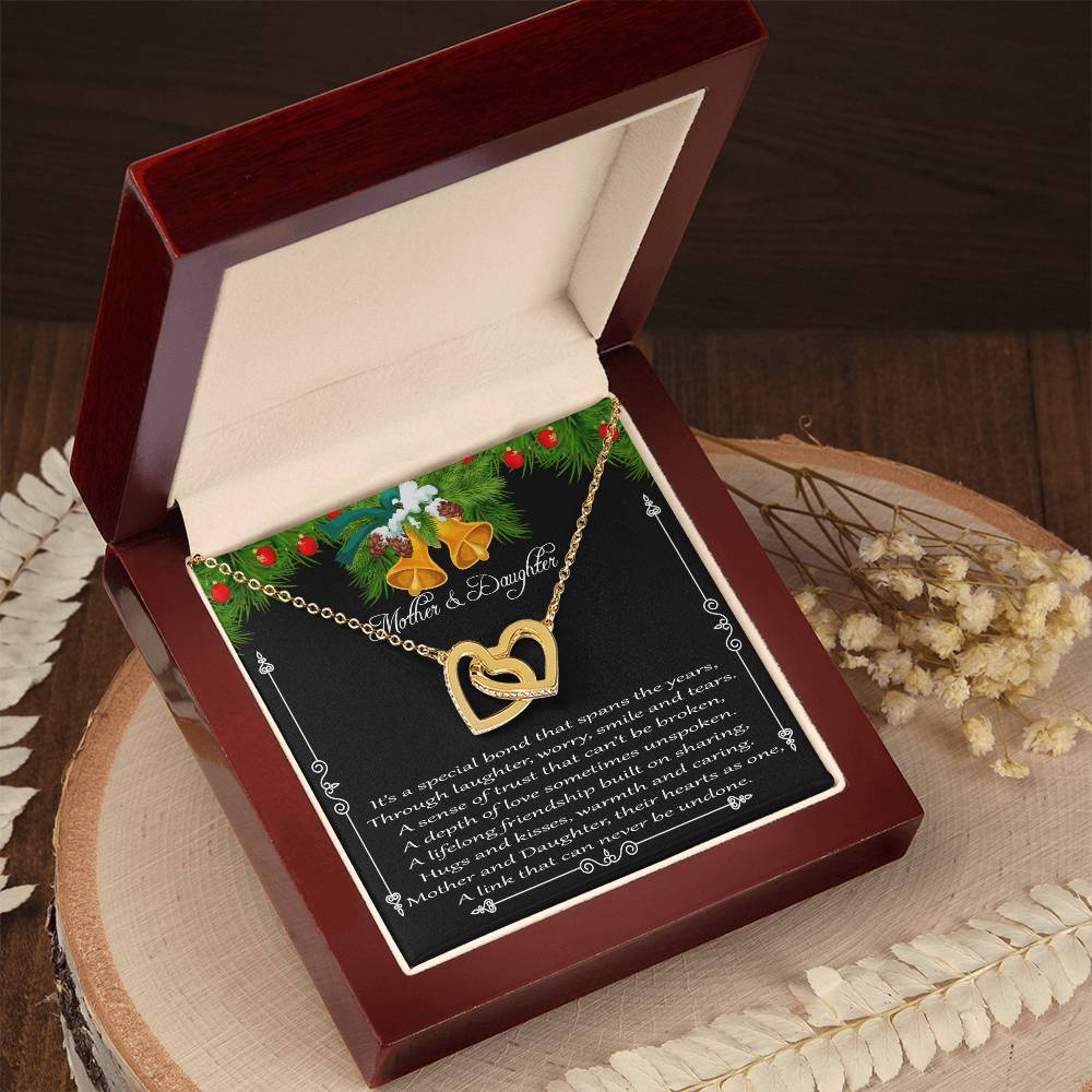 Mother & Daughter - It'S A Special Bond Interlocking Hearts Necklace