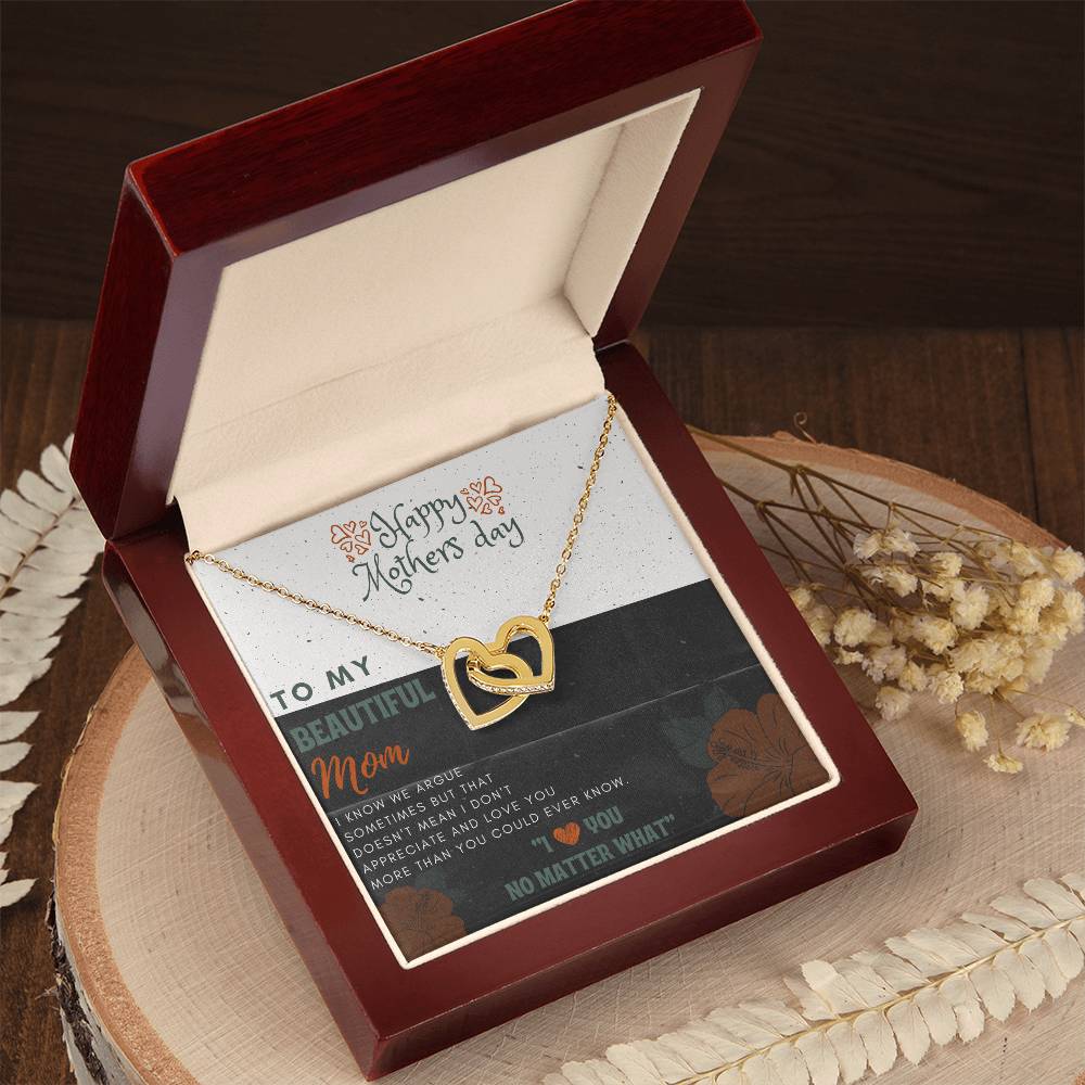 Grab This Interlock Heart Necklace For Your Beautiful Mom On This Mother'S Day Interlocking Hearts Necklace