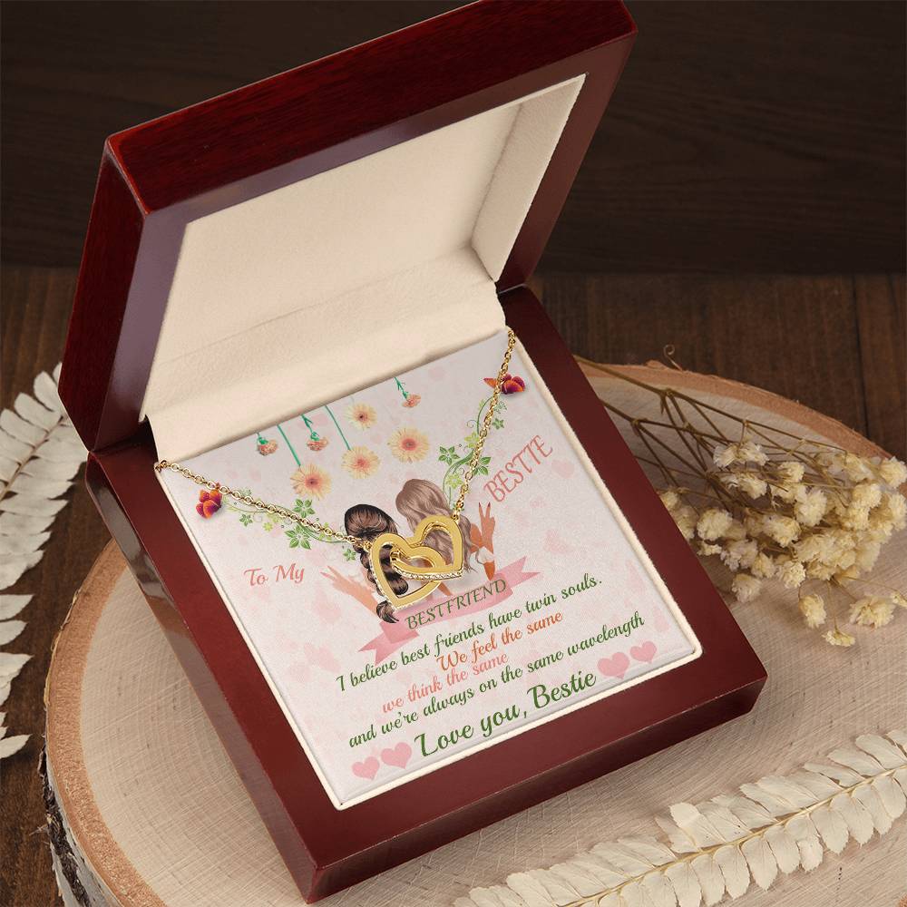 Bestfriend- Twin Souls - Necklace Interlocking Hearts Necklace