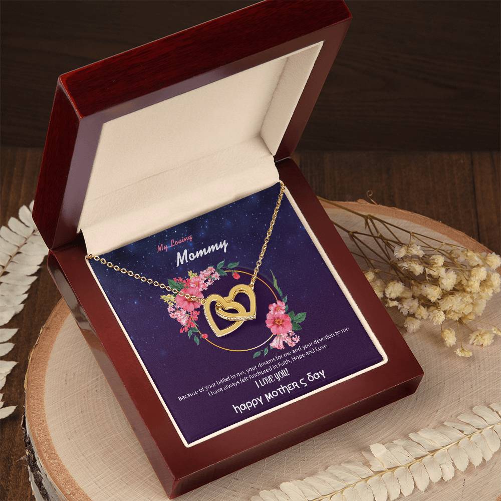 To My Mom Interlocking Hearts Necklace