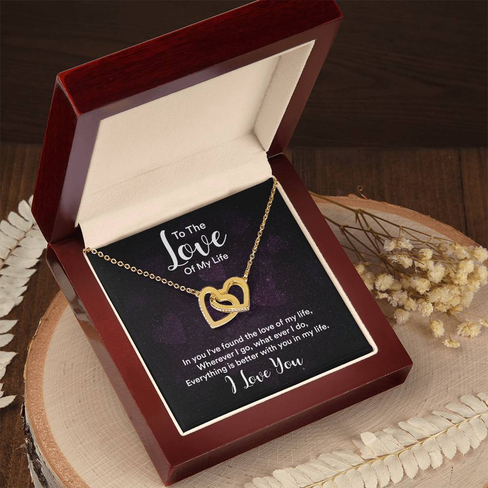 To My Beautiful Girlfriend Love Knot Necklace Anniversary Gift For Girlfriend Christmas Girlfriend Gift Gift For Girlfriend Interlocking Hearts Necklace