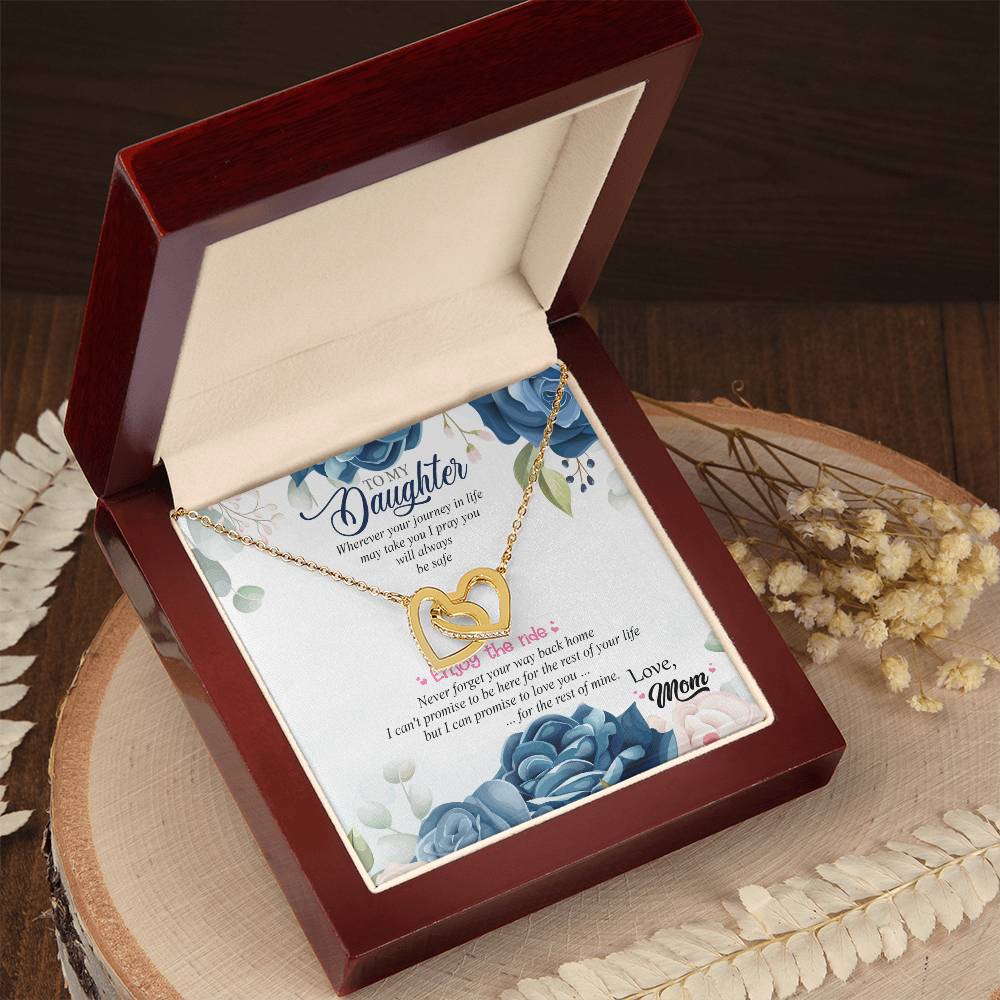 To My Daughter - Interlocking Hearts Necklace
