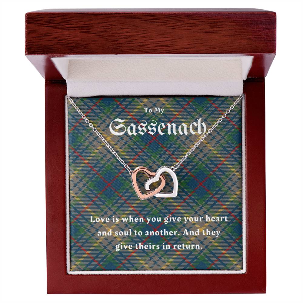 To My Sassenach Outlander Gift Outlander Gift Box Outlander Jewelry Outlander Gift For Wife Outlander Charm Outlander Necklace Interlocking Hearts Necklace