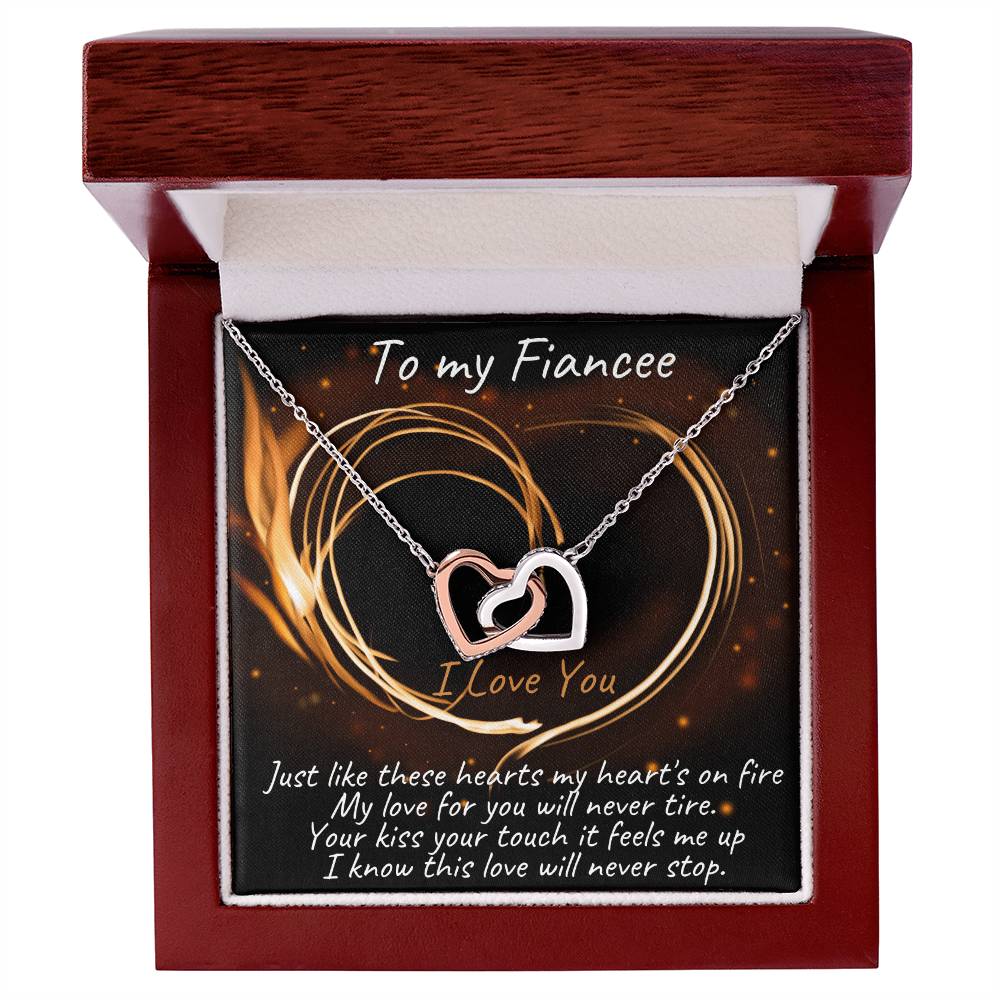 Interlocking Hearts Necklace - To My Fiancee