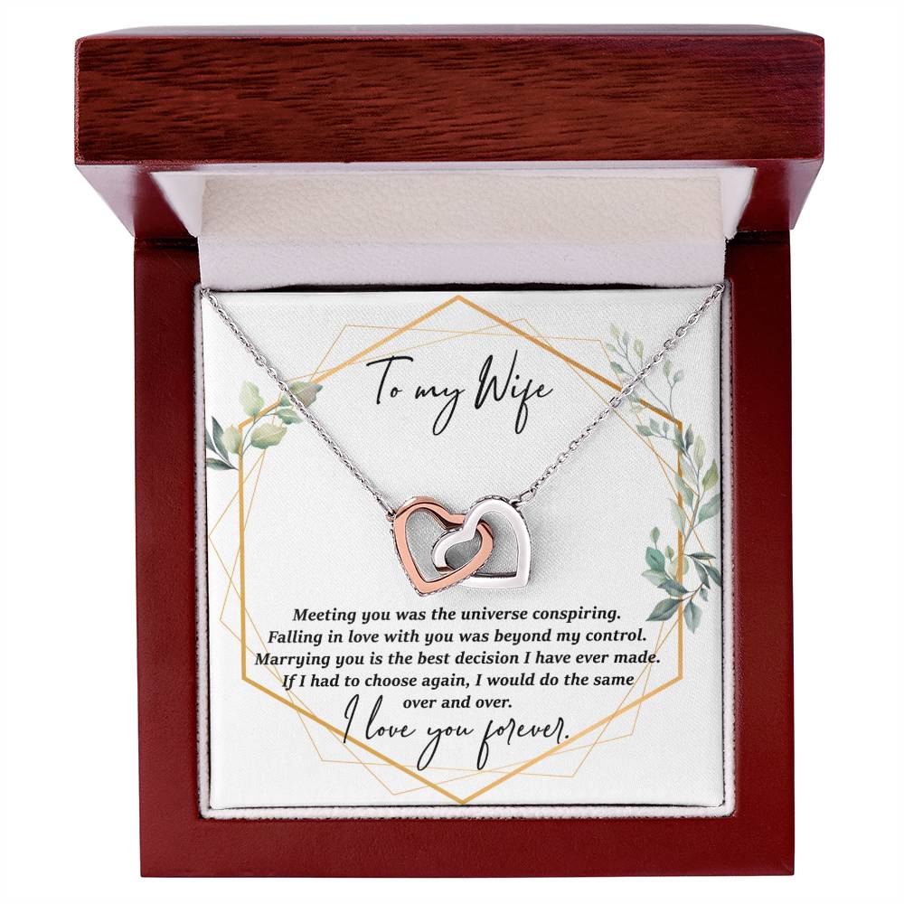 The Universe Conspires Interlocking Hearts Necklace