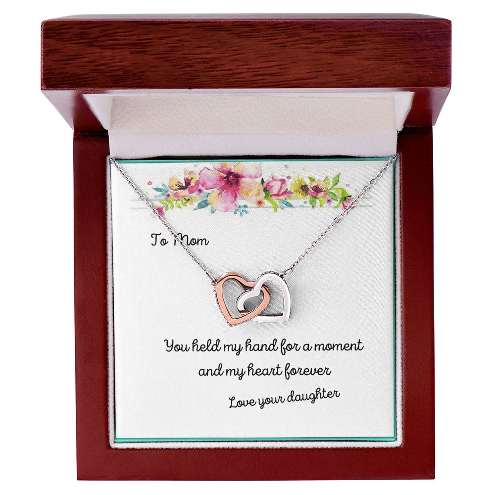 Hand-N-Heart Two Hearts Necklace Interlocking Hearts Necklace