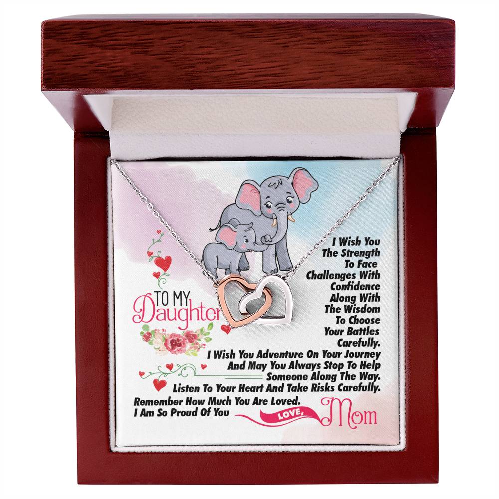 Gift For Daughter - Interlocking Heart Necklace Interlocking Hearts Necklace