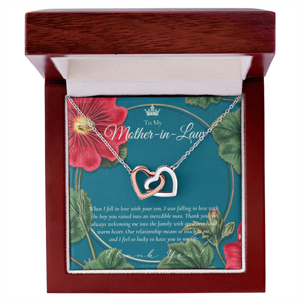 Mother In Law Gift Mom In Law Jewelry Mother'S Day Gift For Mother-In-Law Gift For Mother In Law Mother-In-Law Necklace Interlocking Hearts Necklace