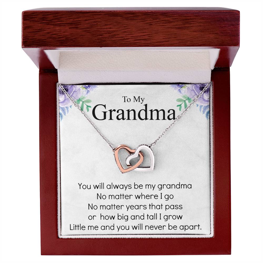 Grandma Necklace Gifts For Grandma From Granddaughter Or Grandson Mothers Day Gift Ideas For Grandma From Grandkids Best Grandma Ever Interlocking Hearts Necklace