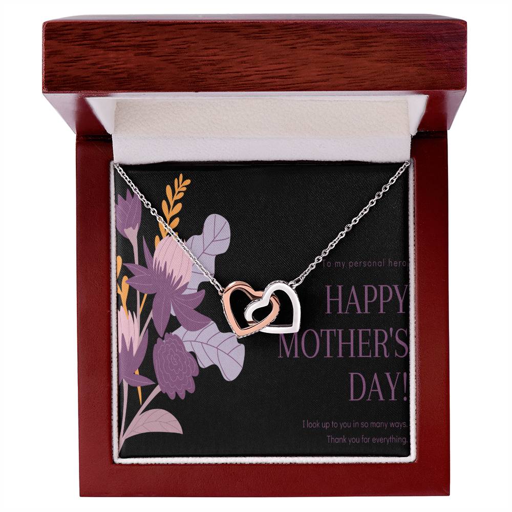 To My Best Mom Interlocking Hearts Necklace