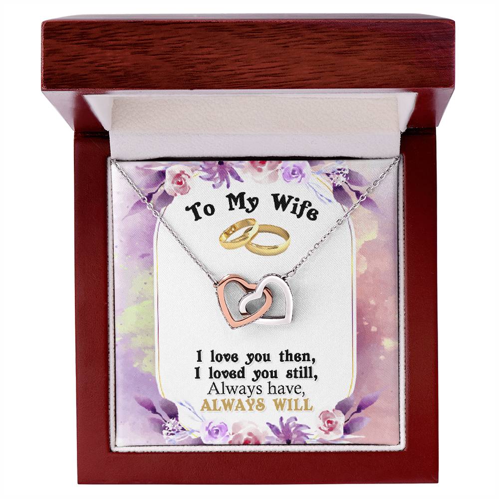 I Love You - Inter-Locking Heart Necklace Interlocking Hearts Necklace