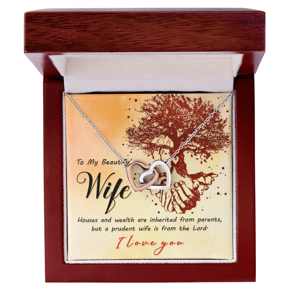 Romantic Gift For Wife - No One Loves You Like I Do V2 Anniversary Gift From Husband Valentine'S Day Present Interlocking Hearts Necklace