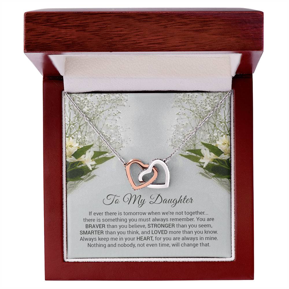 Interlocking Hearts - To Daughter Interlocking Hearts Necklace