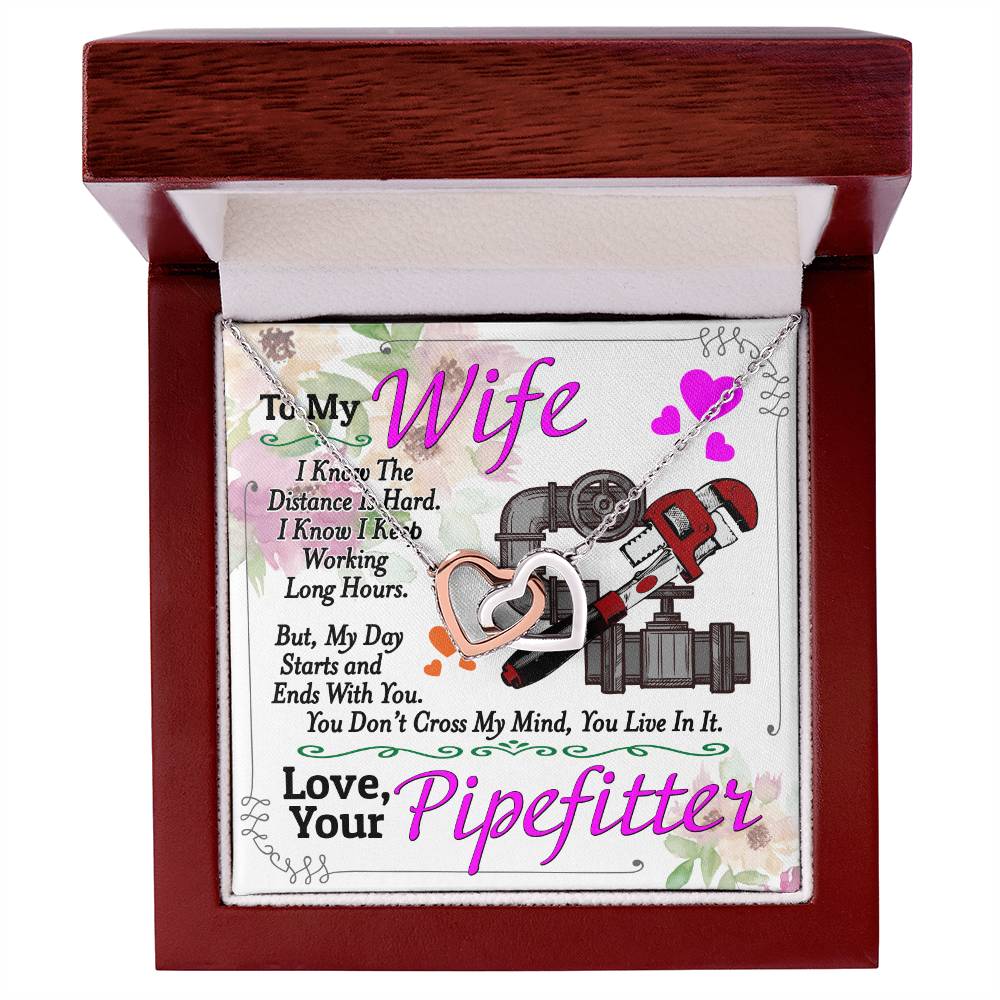 Pipefitter'S Wife - Interlocking Heart Necklace Interlocking Hearts Necklace