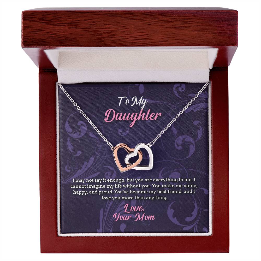 Interlocked Hearts Necklace - Best Friend Interlocking Hearts Necklace