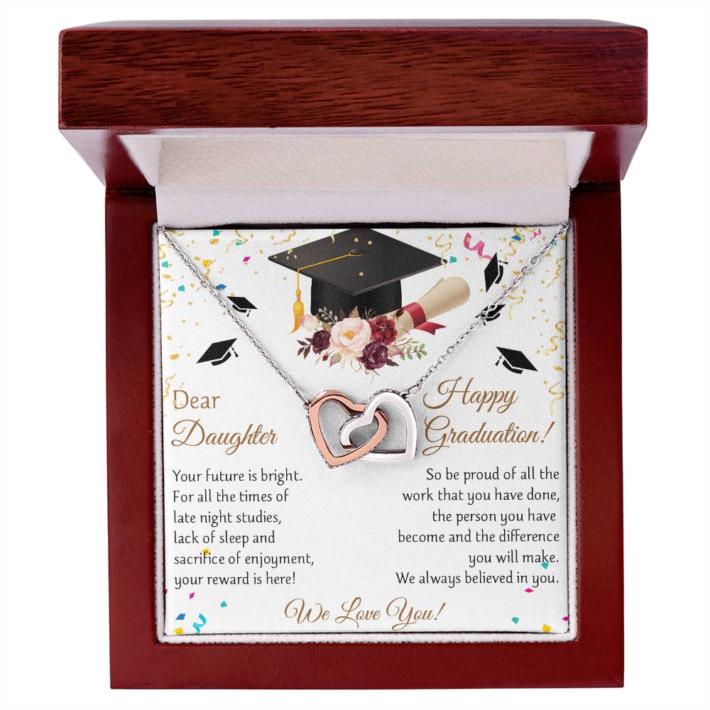 Class Of 2021 - Limited Edition Graduation Necklace - Gdt12 Interlocking Hearts Necklace