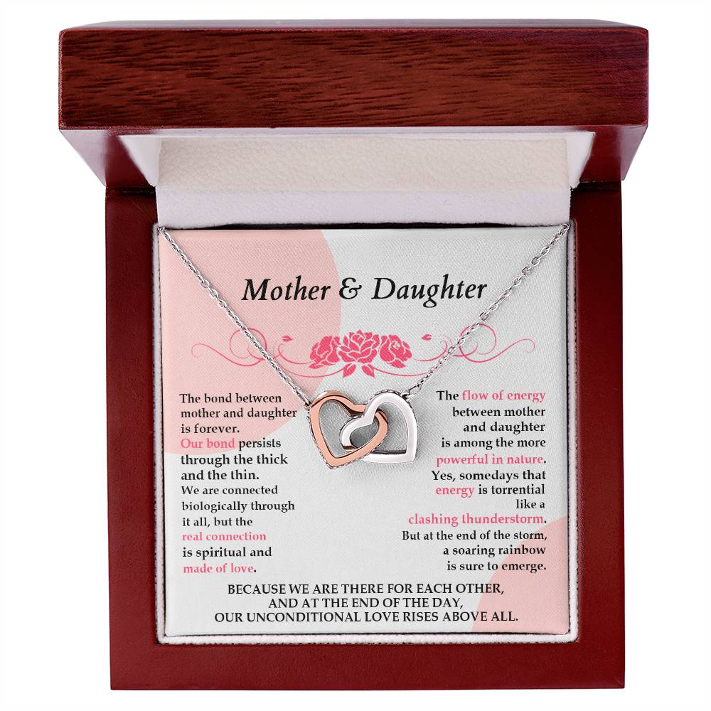 Gift For Mom - We Are Connected - Interlocking Interlocking Hearts Necklace