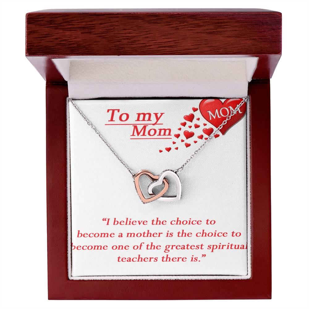 To My Mom I Will Always Be There Dragonfly Necklace Gift For Mom From Son Birthday Mother'S Day Christmas Present Interlocking Hearts Necklace