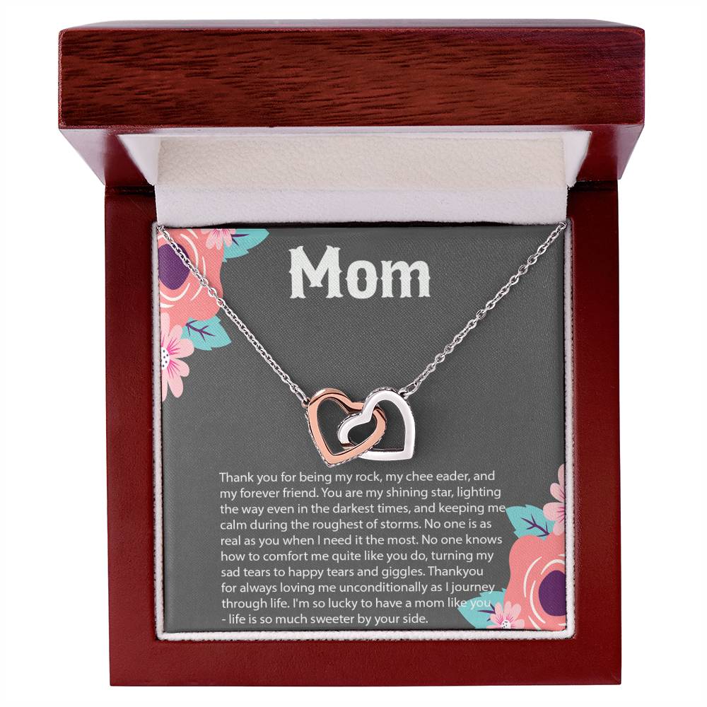 Mom Necklace Mother Necklace Mom Gift Mother'S Day Giftmother'S Day Necklace Mother Daughter Gift 2 Interlocking Hearts Interlocking Hearts Necklace