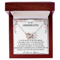 To My Granddaughter If You'Re Alone Ill Be Your Shadow Interlocking Hearts Necklace