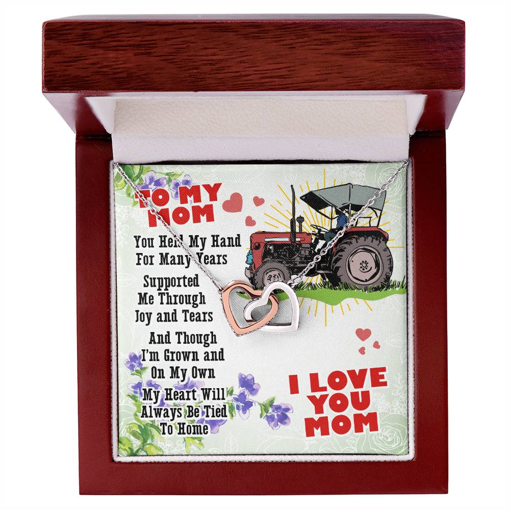 Farmer'S Mom- Interlocking Heart Necklace Interlocking Hearts Necklace