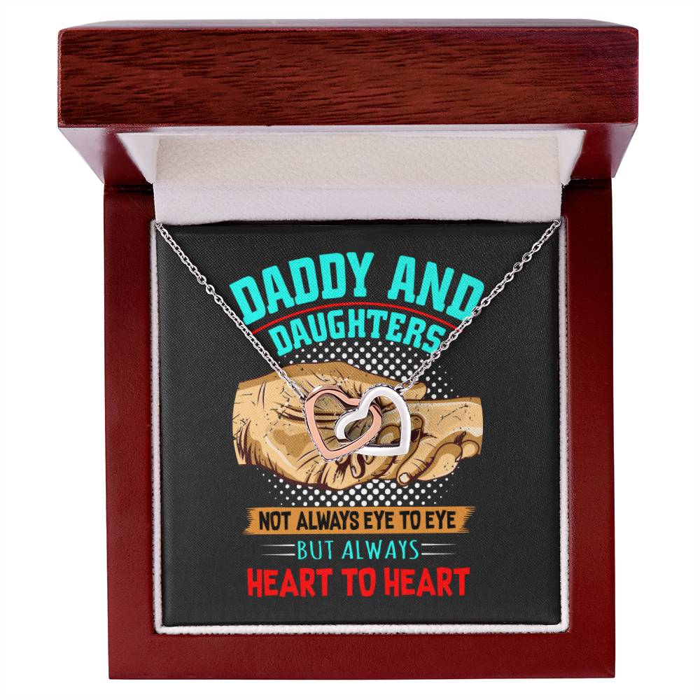 Daddy And Daughters Interlocking Hearts Necklace
