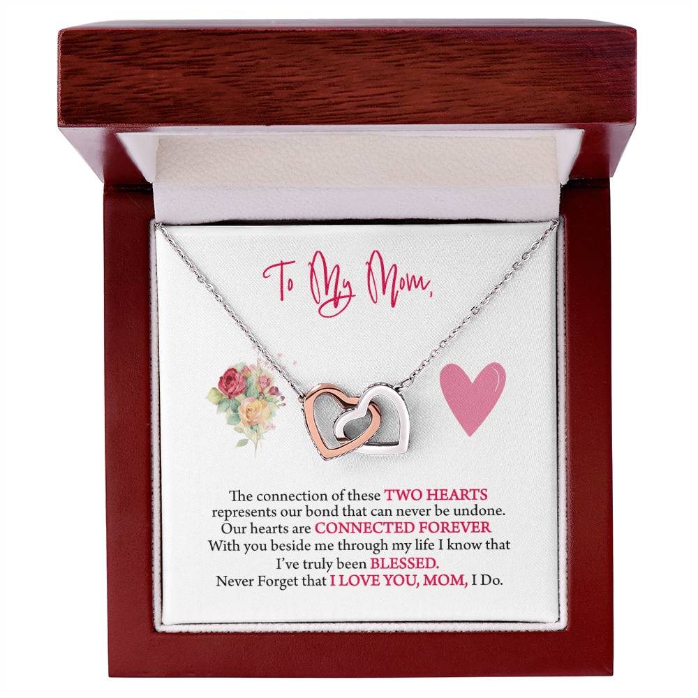 Gift For Mom - Interlocking Hearts Necklace