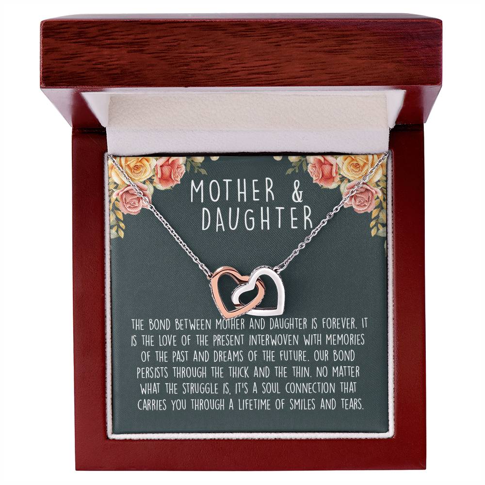 Mother Daughter Heart Necklace Interlocking Hearts Necklace