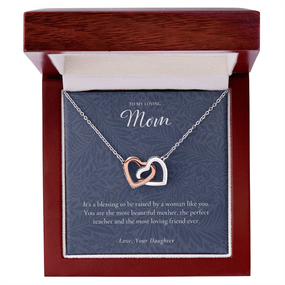 Gift For Mom From Daughter Mother Necklace From Daughter Mother'S Day Gift From Daughter Best Mom Gift Mother'S Birthday Gift Interlocking Hearts Necklace