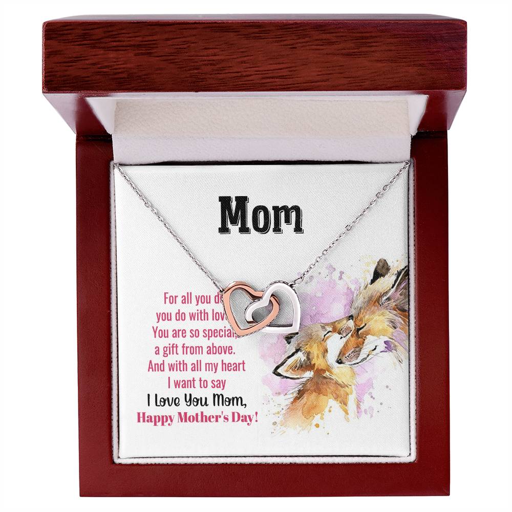 Happy Mothers Day Interlocking Hearts Interlocking Hearts Necklace