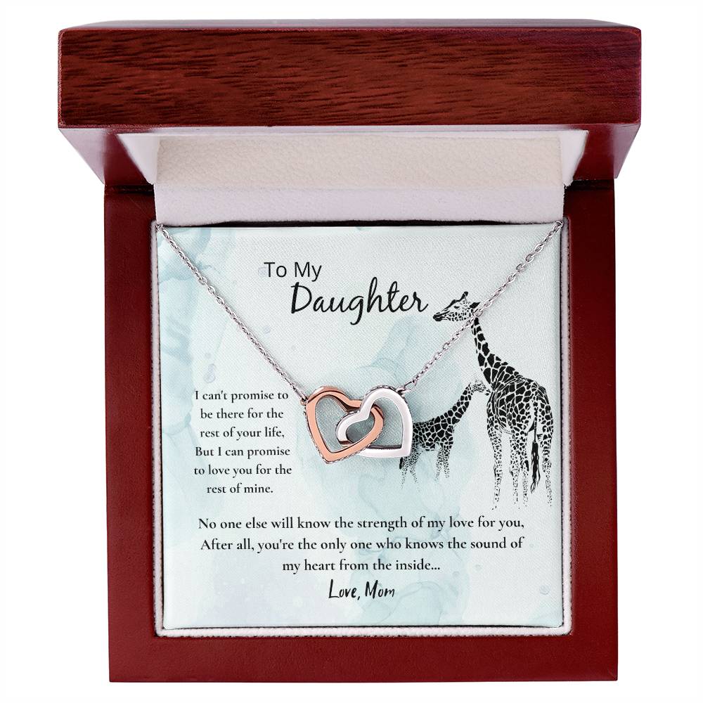 My Love For You Heart Necklace Interlocking Hearts Necklace