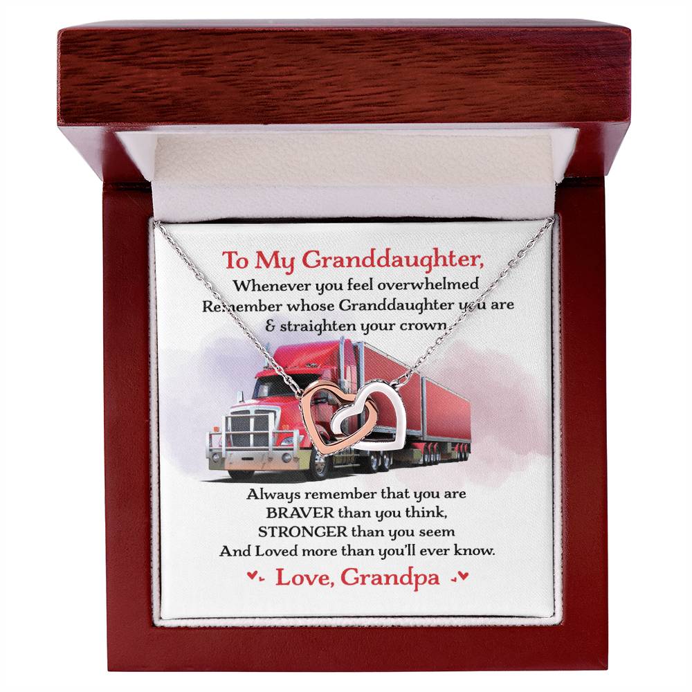 Trucker'S Granddaughter - Interlocking Heart Necklace Interlocking Hearts Necklace