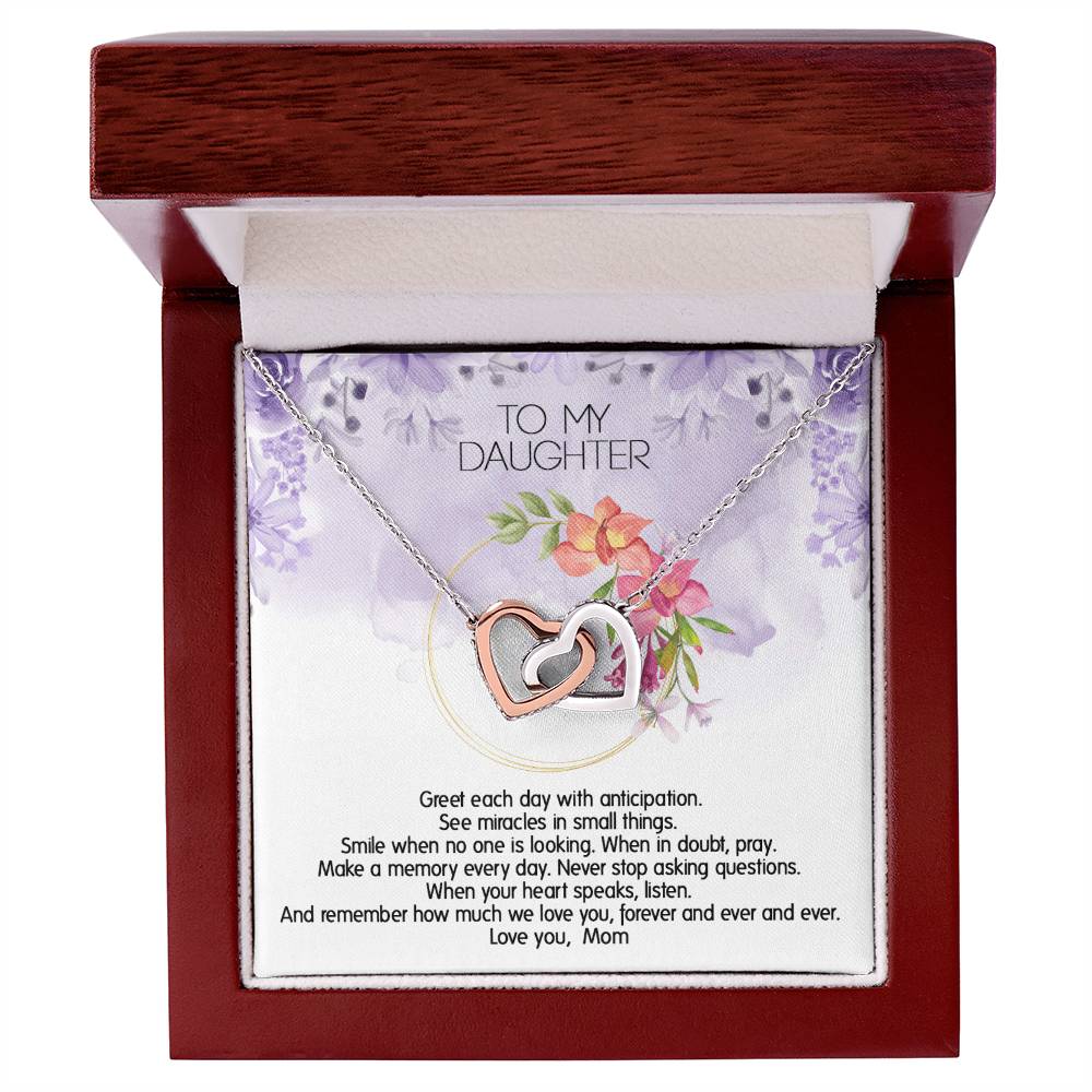 Perfect Daughter'S Gift - Unique Usa Made Necklace Interlocking Hearts Necklace