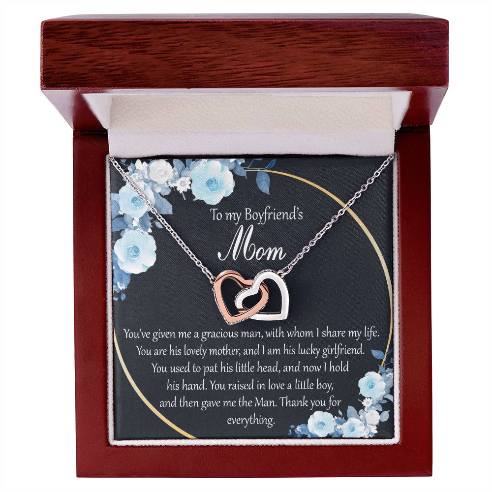 Interlocking Hearts To My Boyfriend’S Mom You’Ve Given Me A Gracious Man With Whom I Share My Life Interlocking Hearts Necklace