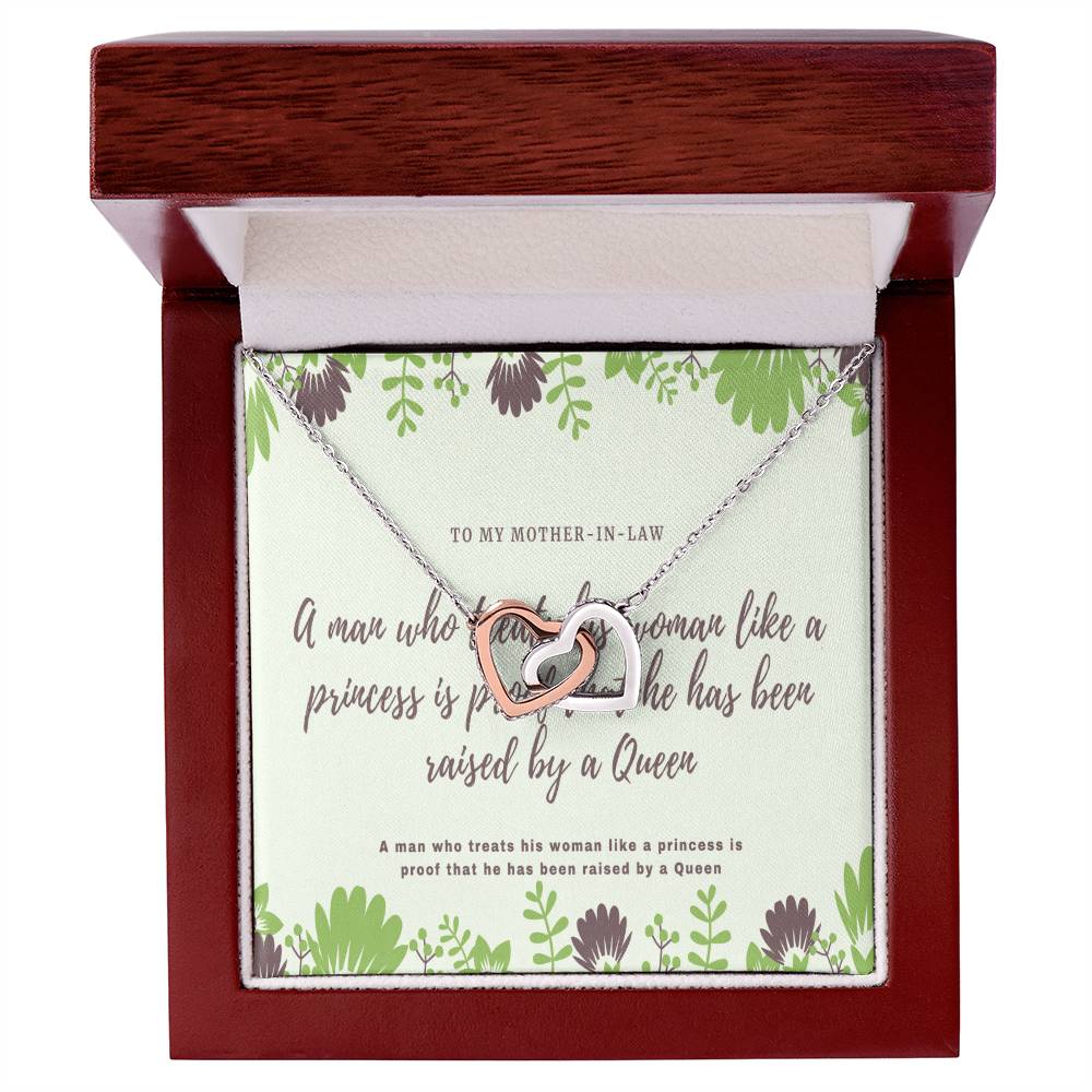 Mother-In-Law Gift Necklace Mother-In-Law Mother-In-Law Gift Mother'S Day Gift For Mother-In-Law Interlocking Hearts Necklace