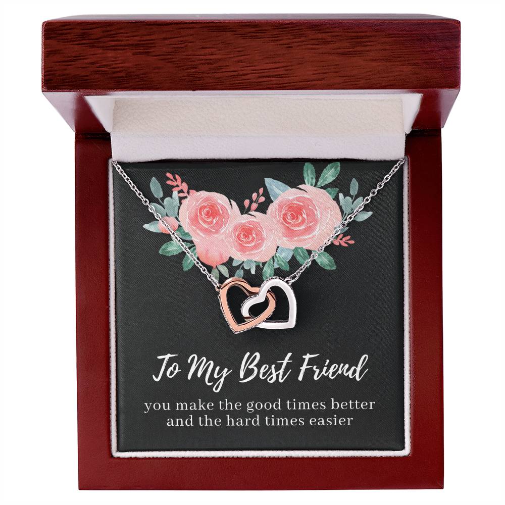 Friendship Necklace Interlocking Hearts Necklace