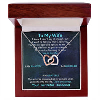Personalized Wife Necklace Husband To Wife Gift For My Wife Romantic Wife Gift Wife Birthday Surprise Wife Appreciation Up The Movie Interlocking Hearts Necklace