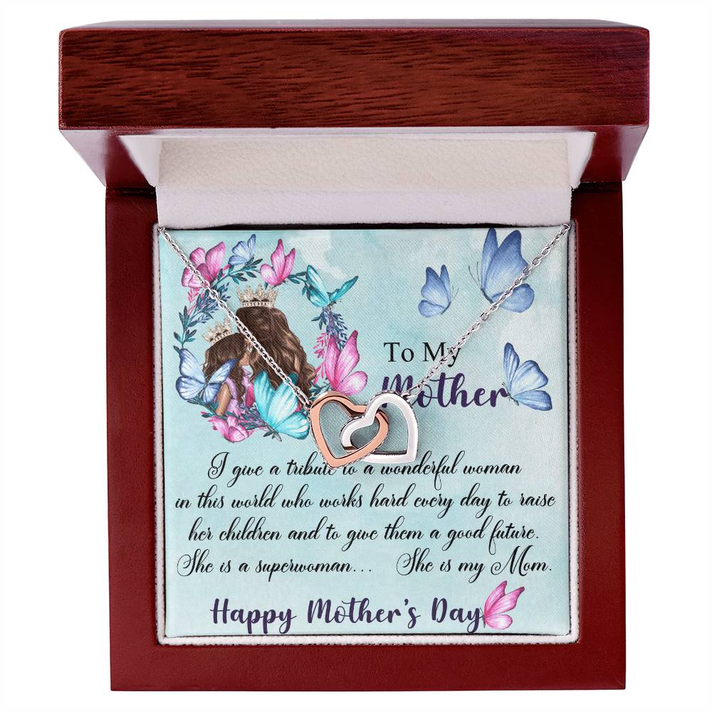 Mother'S Day Jewelry Interlocking Hearts Necklace