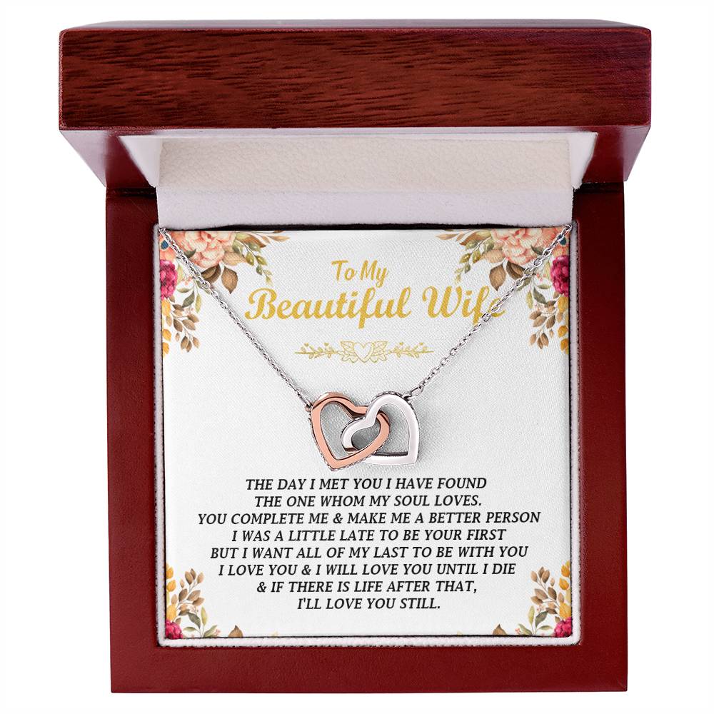 To My Wife - Interlocking Hearts - So22 Interlocking Hearts Necklace