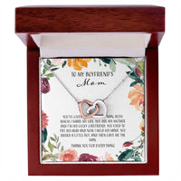 To My Boyfriends Mom - Floral Interlocking Hearts Necklace