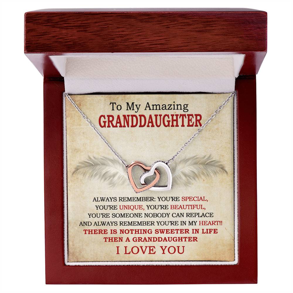 Luxury Gift For Granddaughter Interlocking Hearts Necklace