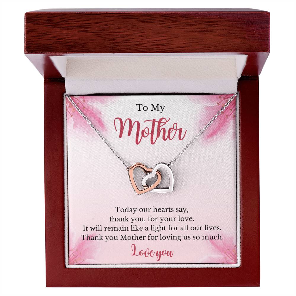 To My Mother Interlocking Hearts Necklace
