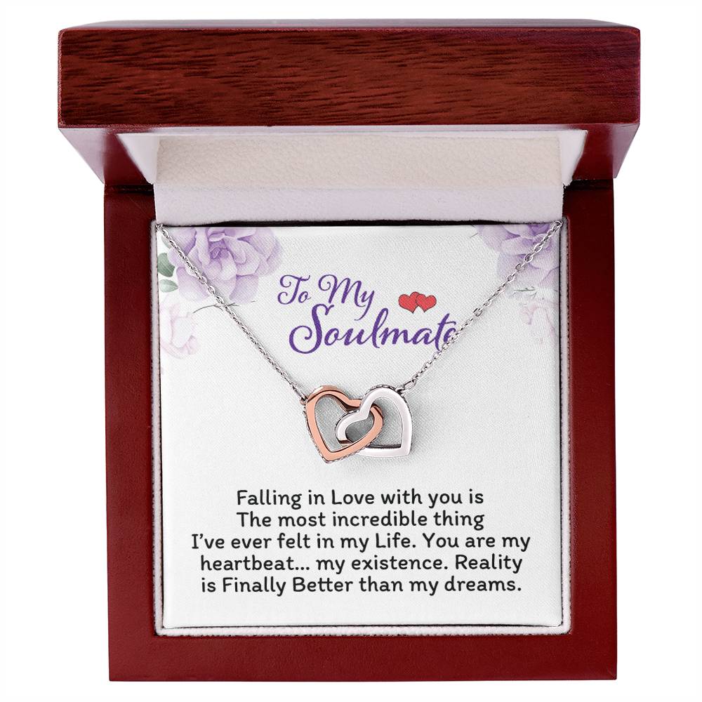 Gift For Girlfriend - Interlocking Heart Necklace Interlocking Hearts Necklace