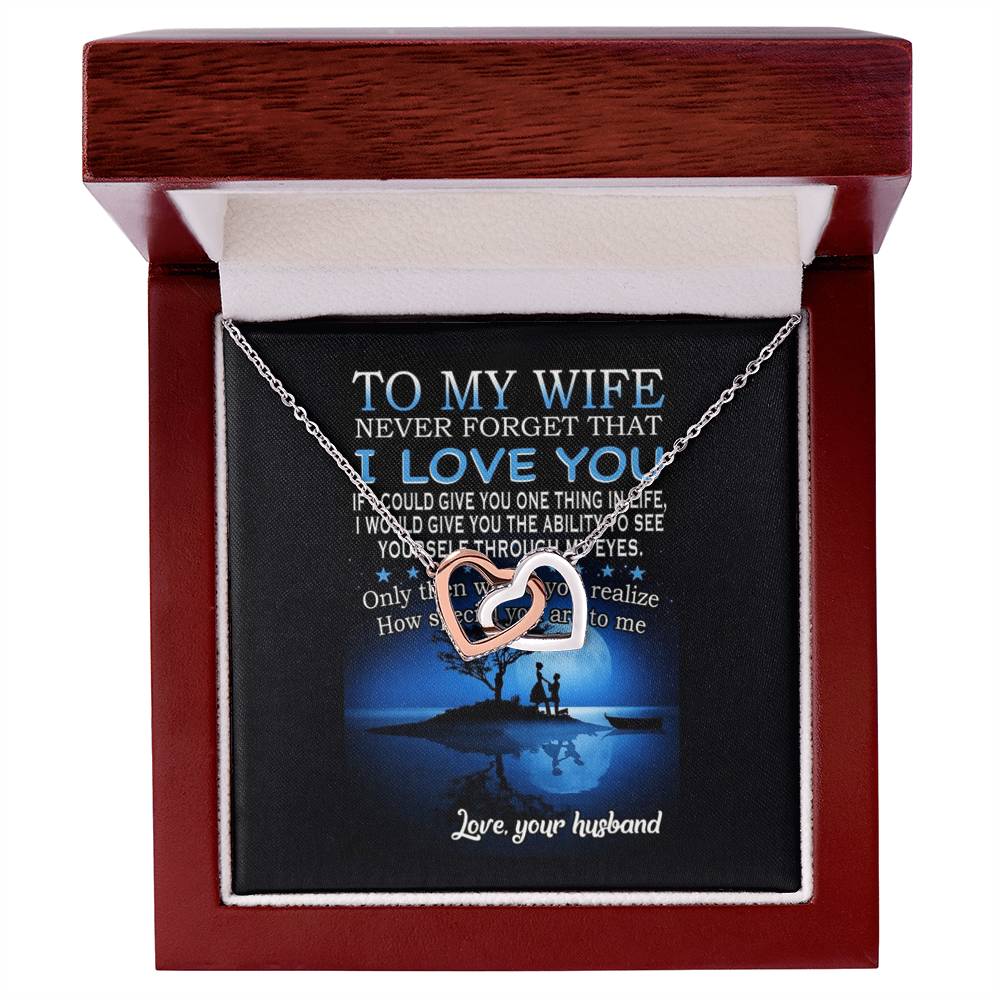 Gift For Wife - Interlocking Hearts Necklace