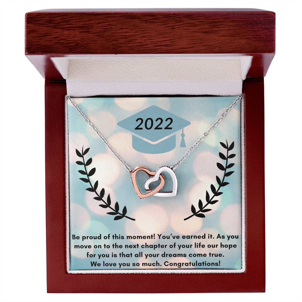 Graduation Interlocking Hearts Necklace